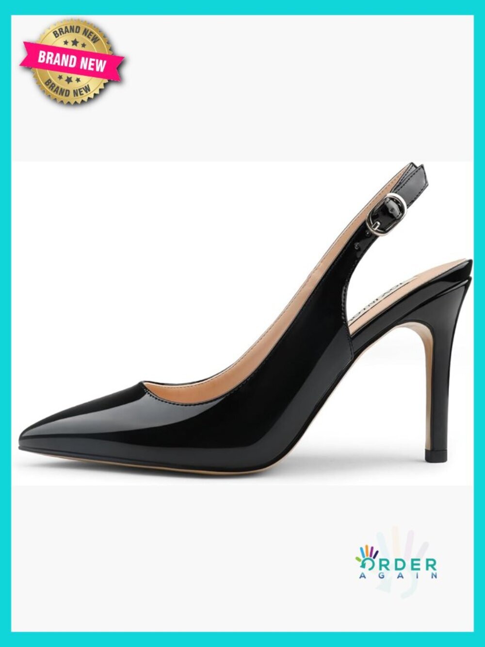 Slingback Stiletto Heels Pointed Toe Pumps Party Wedding Dress Shoes